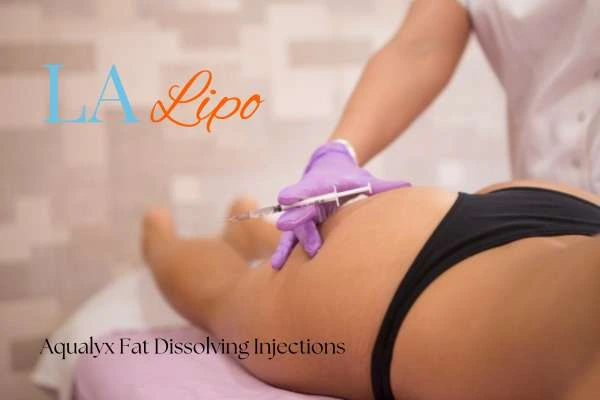 Woman having fat dissolving injections Lymington on thighs