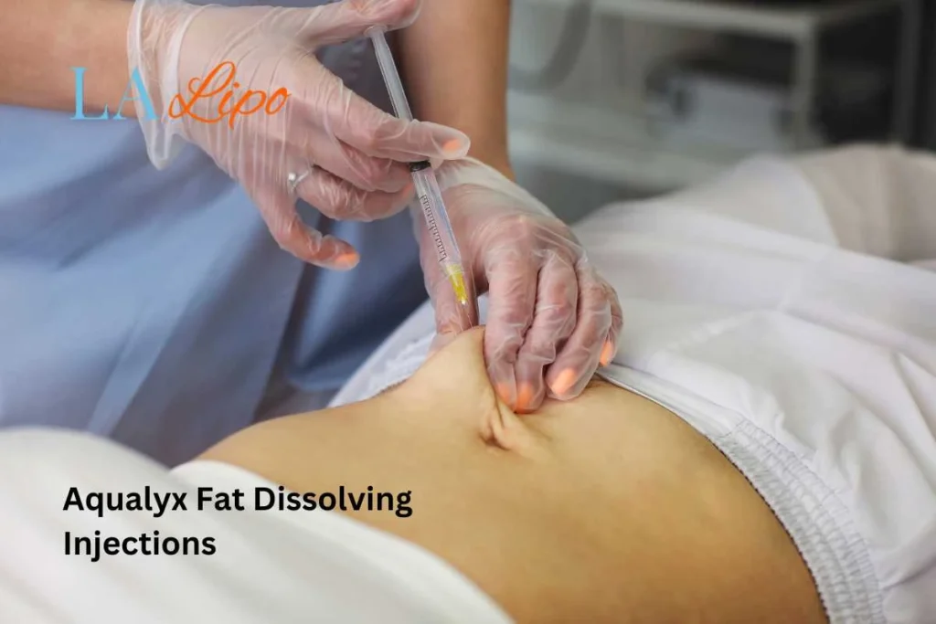 woman having fat dissolving injections Lymington in the stomach
