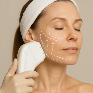 Woman having HI-FU to reduce wrinkles call LA LIPO Lymington Now!
