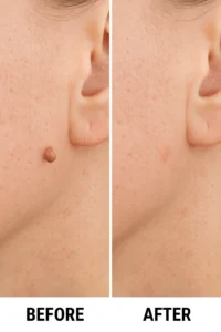Skin tags removal Lymington before and after
