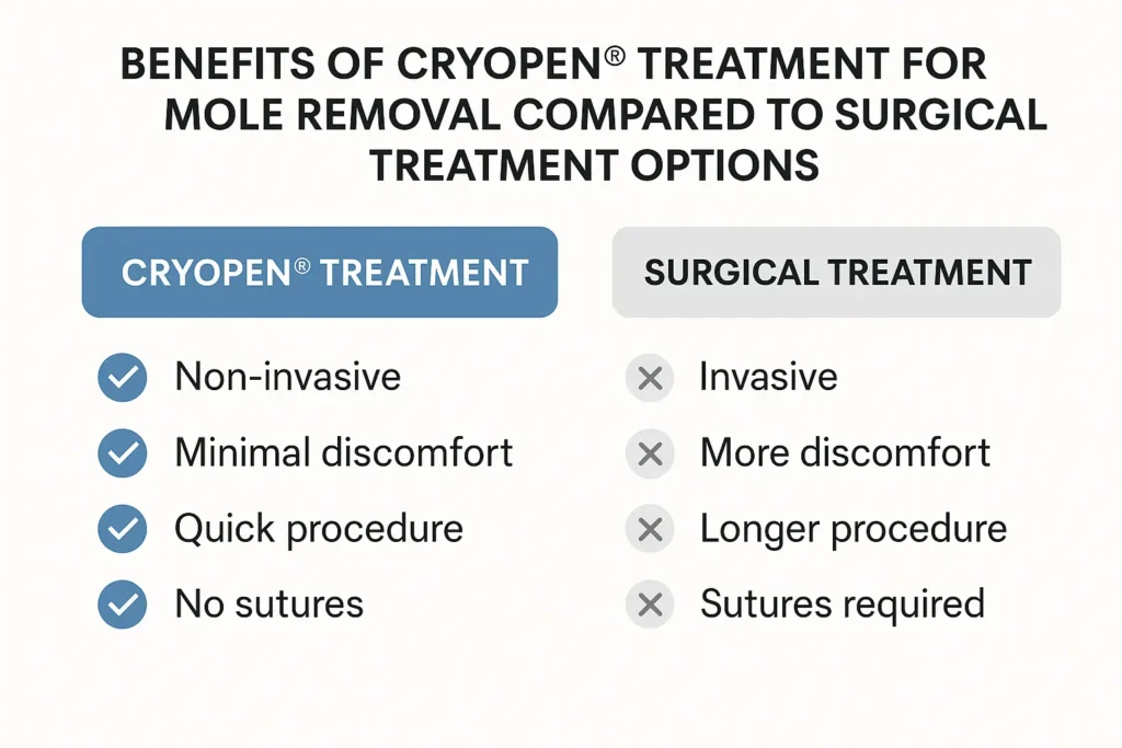 Benefits of facial mole removal Lymington - call our team today to book a consultation